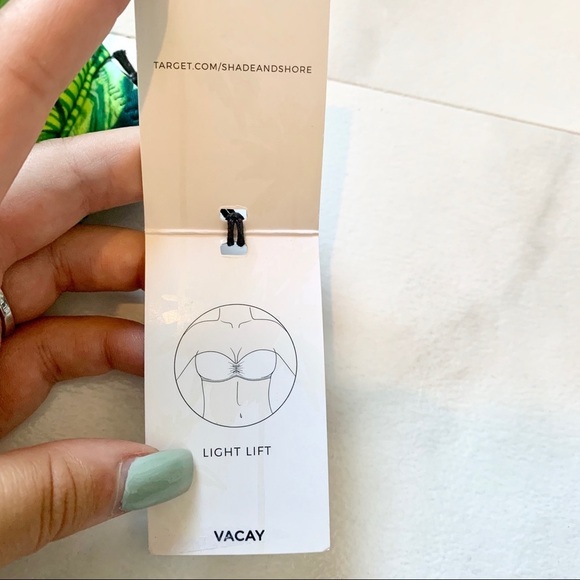 Shade & shore palm leaf green bikini top 34D - Picture 5 of 11